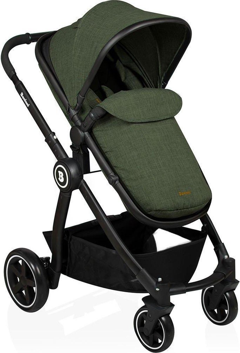 Baninni Kinder-/wandelwagen Otto 3-in-1 Olijf - Groen