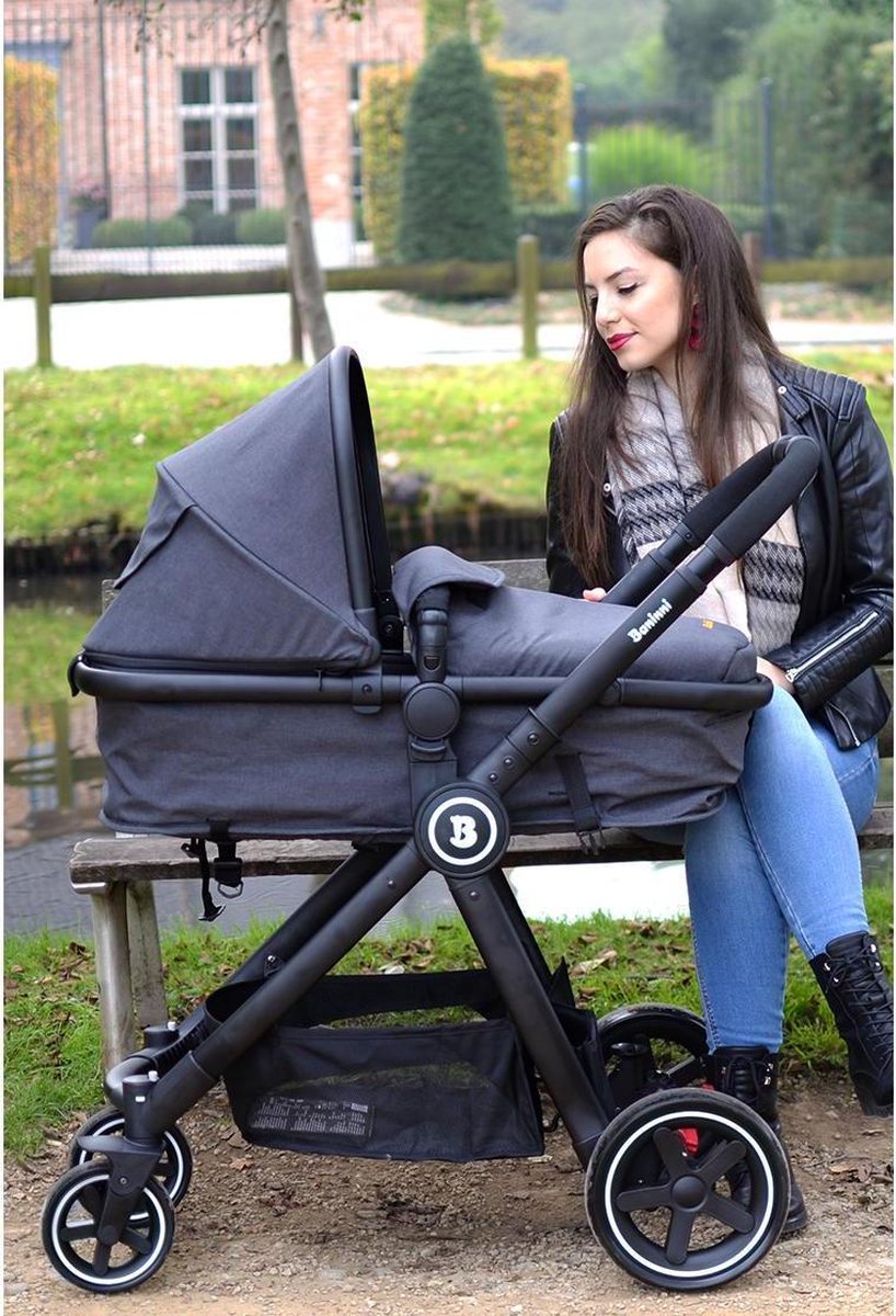 Baninni Kinder-/wandelwagen Otto 3-in-1 Olijf - Groen