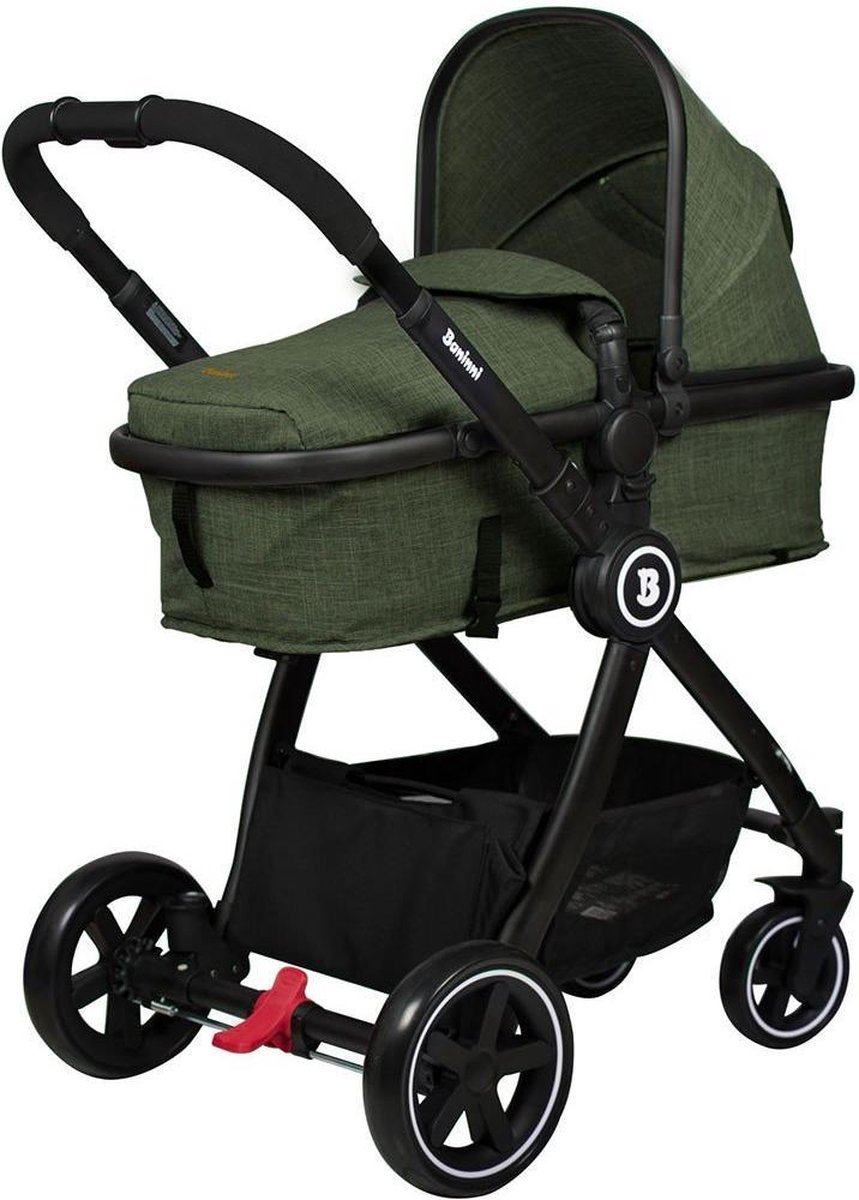Baninni Kinder-/wandelwagen Otto 3-in-1 Olijf - Groen