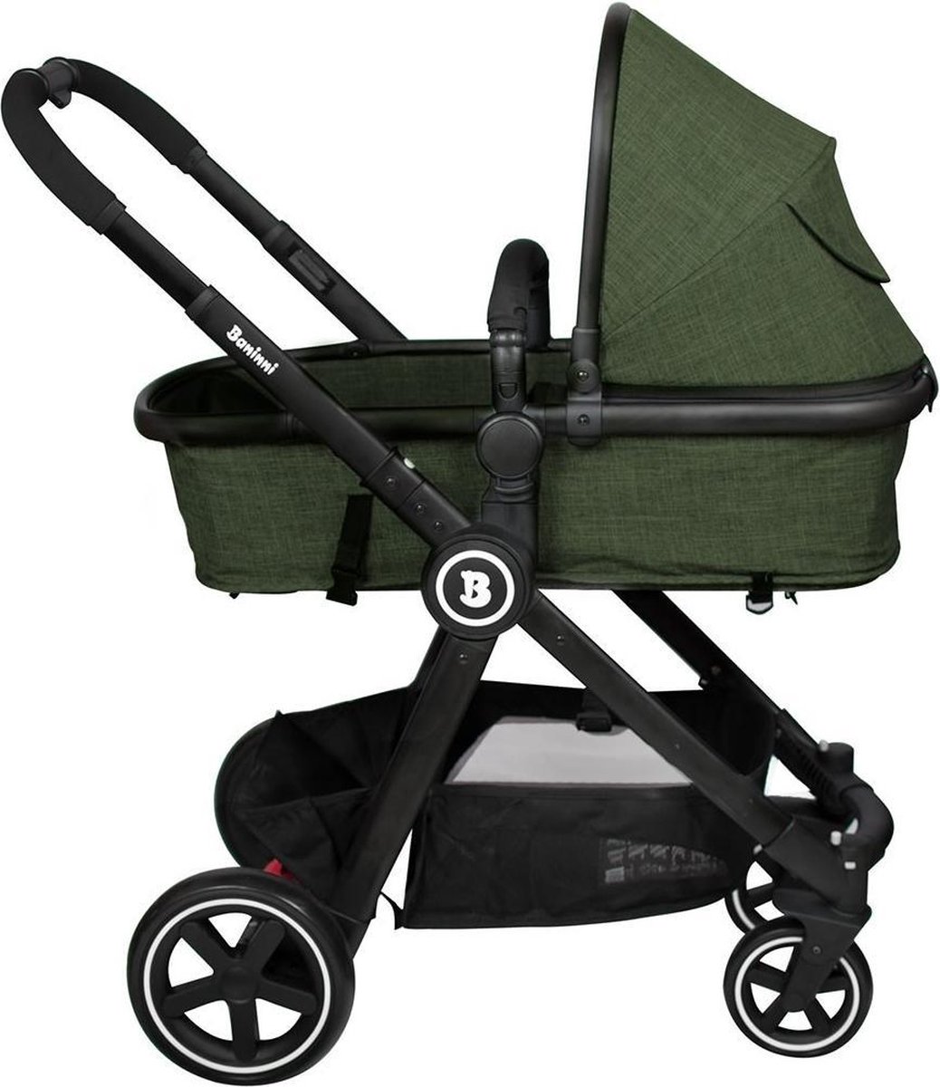 Baninni Kinder-/wandelwagen Otto 3-in-1 Olijf - Groen
