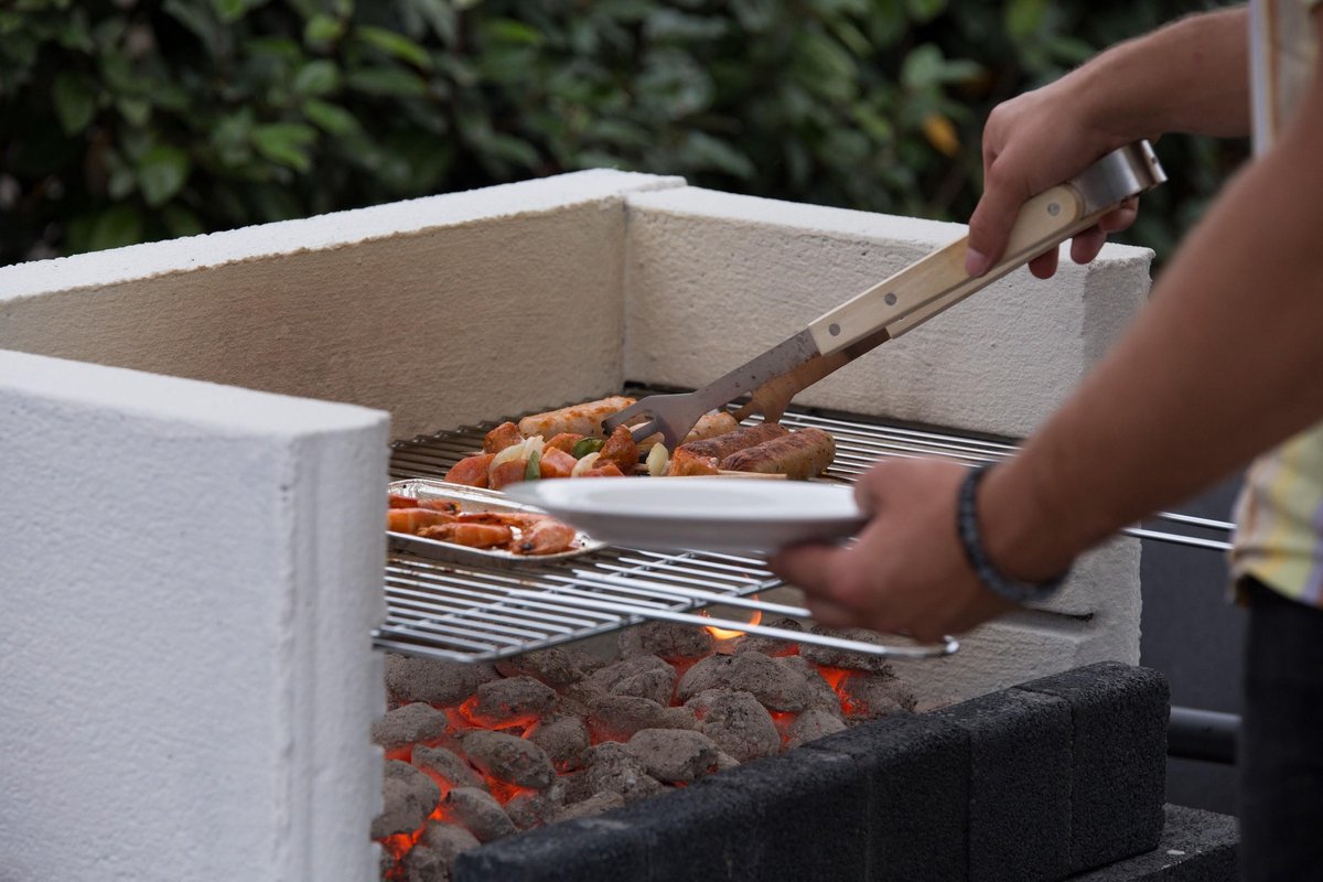 Sarom Fuoco - Betonnen Barbecue - Porto New - 160 X 51,5 X 96,8 Cm - Grijs