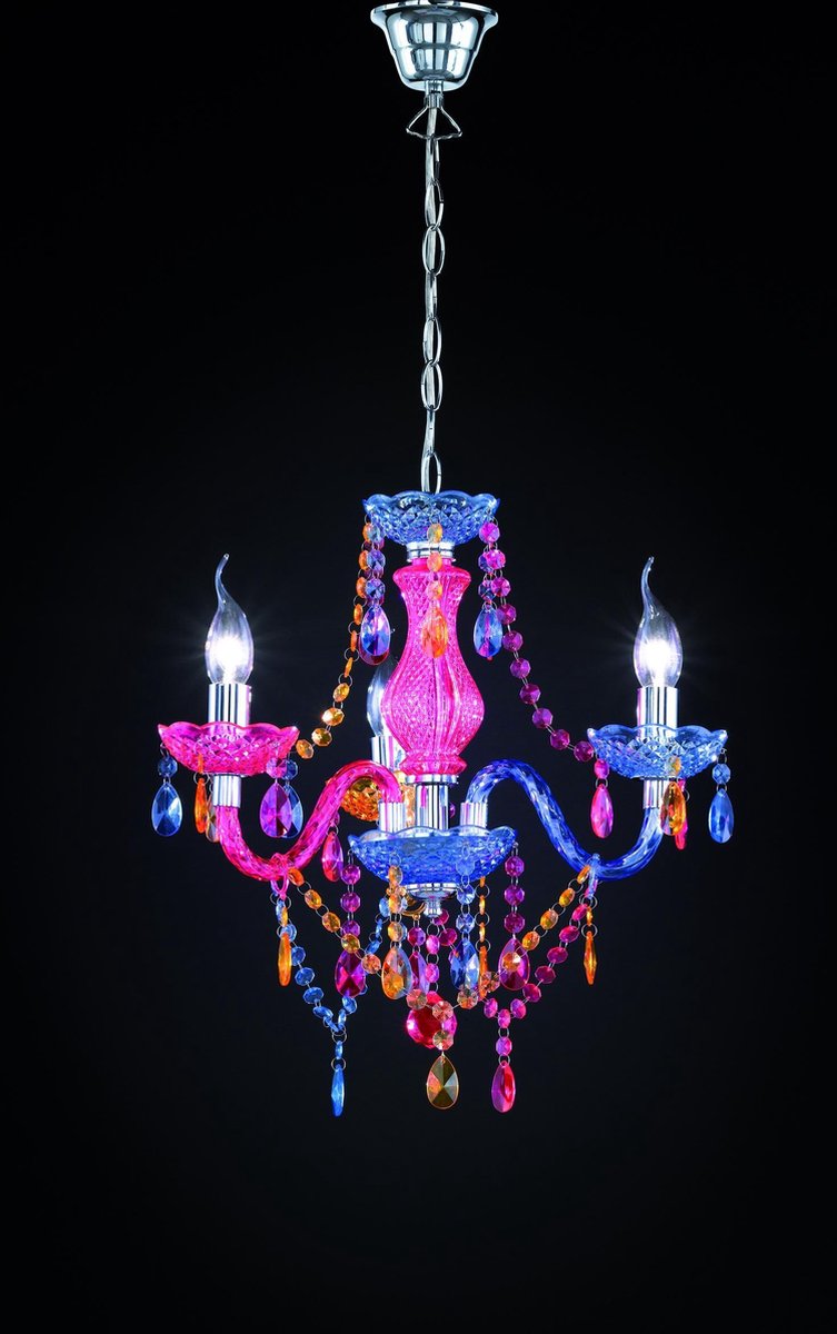 Reality Hanglamp Lüster 150 Cm Staal/roze - Blauw