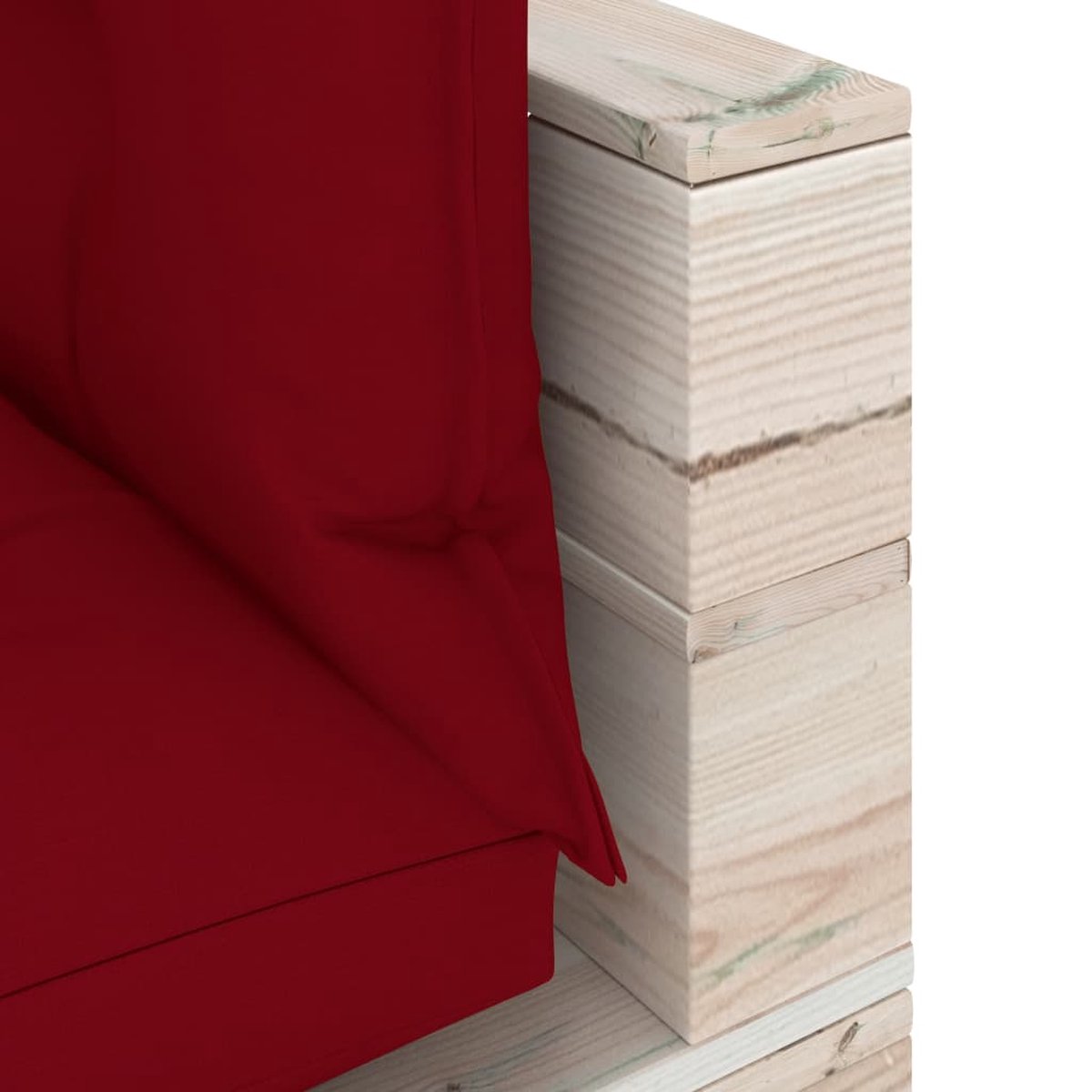 Vidaxl Tuinbank 2-zits Met Kussens Pallet Grenenhout - Rood