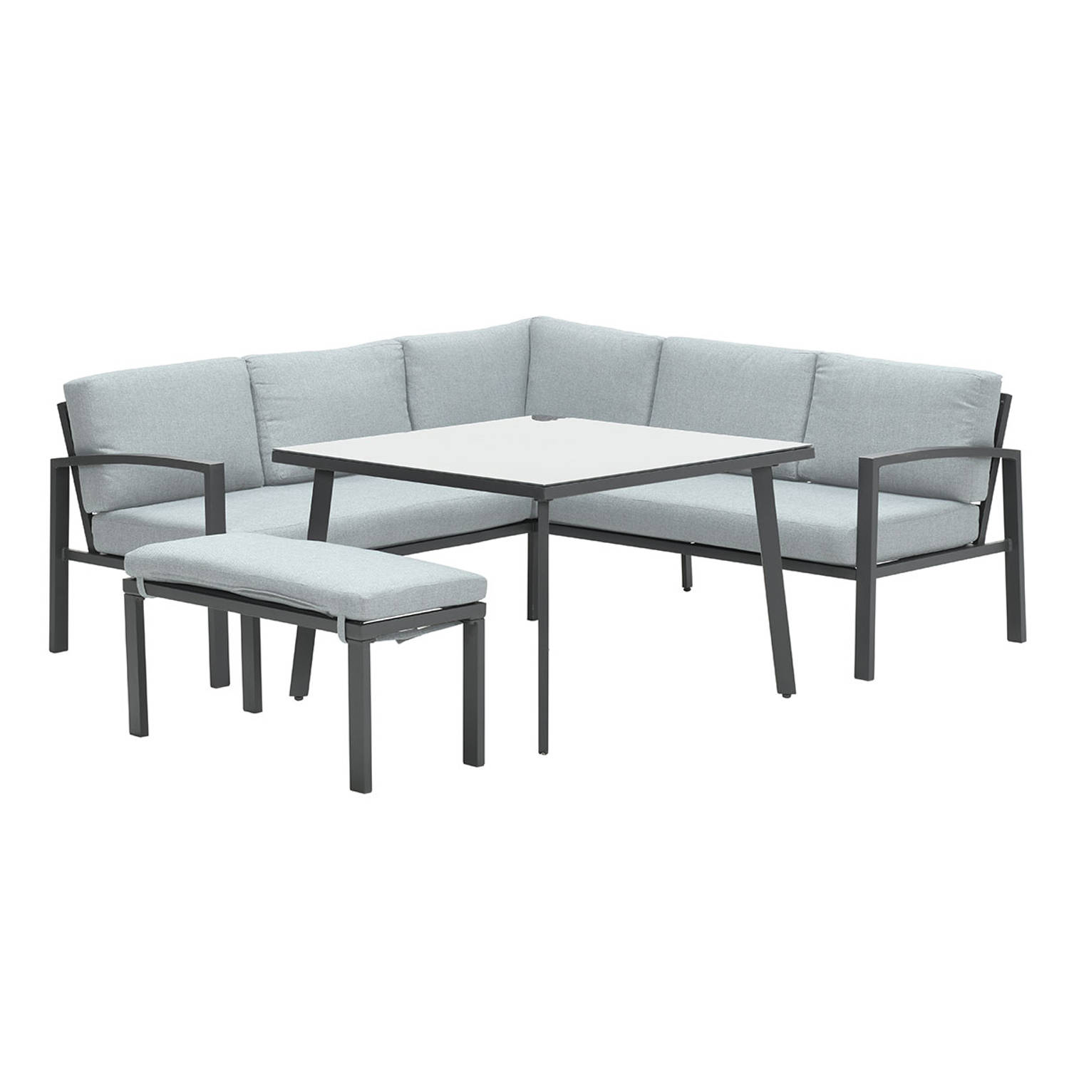 Garden Impressions Tropea Lounge Dining Set 5-delig - Mint - Grijs