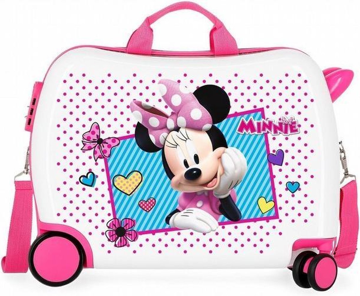 Disney Minnie Mouse Meisjes Abs Kinderkoffer Rol Zit 4 W - Roze