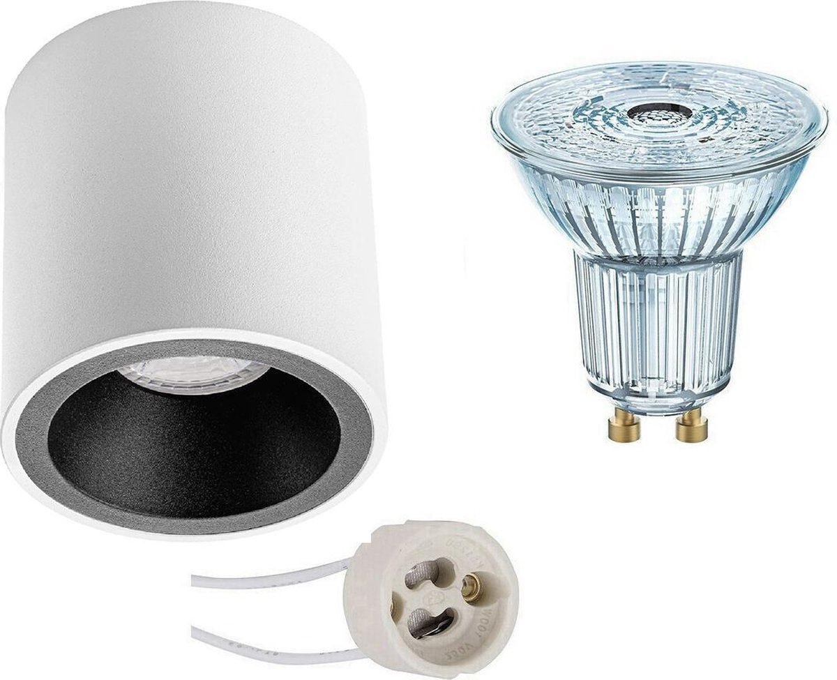 Osram - Opbouwspot Set - Parathom Par16 930 36d - Pragmi Cliron Pro - Gu10 Fitting - Dimbaar - Opbouw Rond - Mat - Zwart