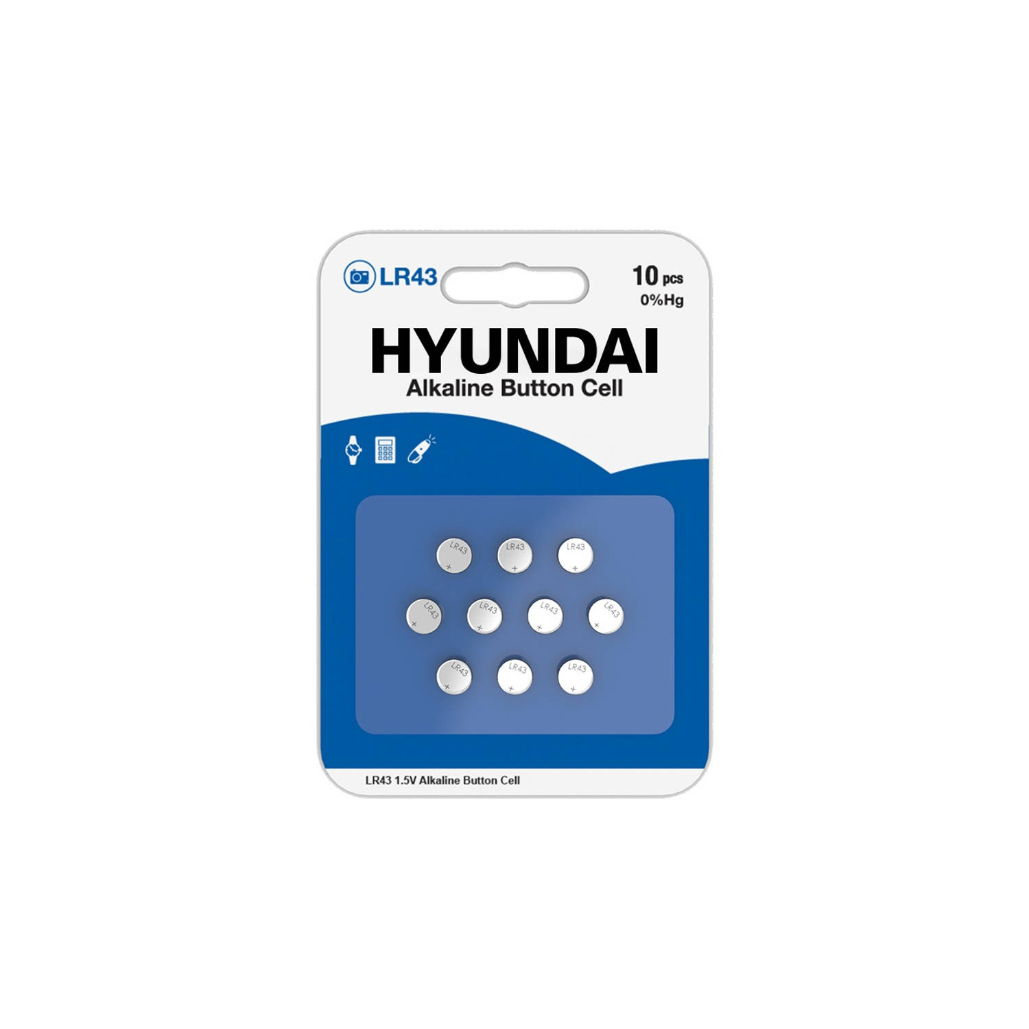 Hyundai - Alkaline Lr43 Knoopcel Batterijen - 10 Stuks