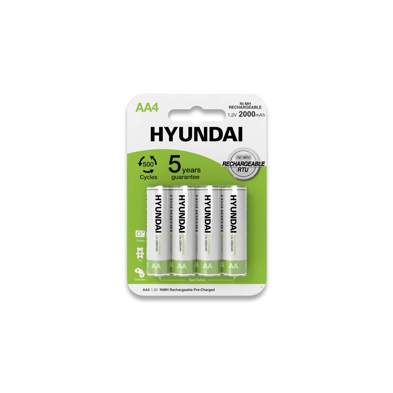 Hyundai - Oplaadbare Aa Batterijen - 2000mah - 4 Stuks