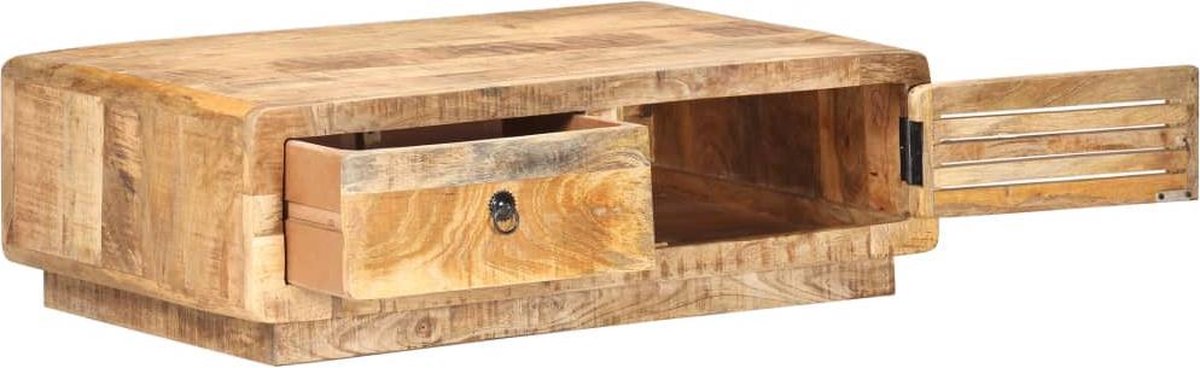 Vidaxl Salontafel 90x60x29 Cm Ruw Mangohout - Bruin