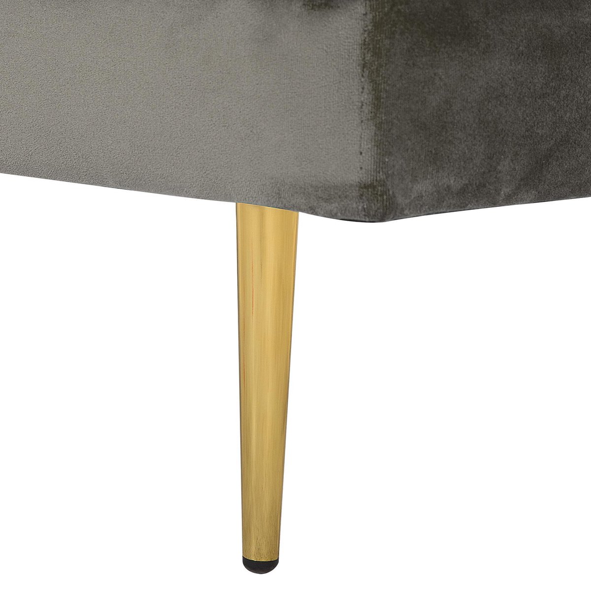 Beliani Miramas Chaise Longue Fluweel 79 X 171 Cm - Grijs