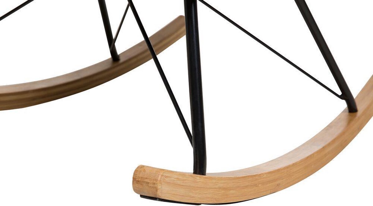 Beliani Ellan Schommelstoel Fluweel 90 X 71 Cm - Grijs