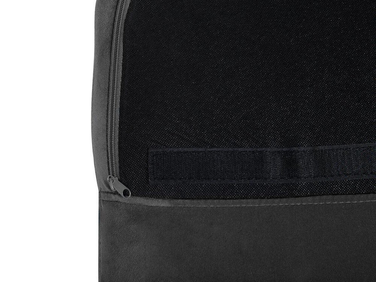 Beliani Ellan Schommelstoel Fluweel 90 X 71 Cm - Grijs