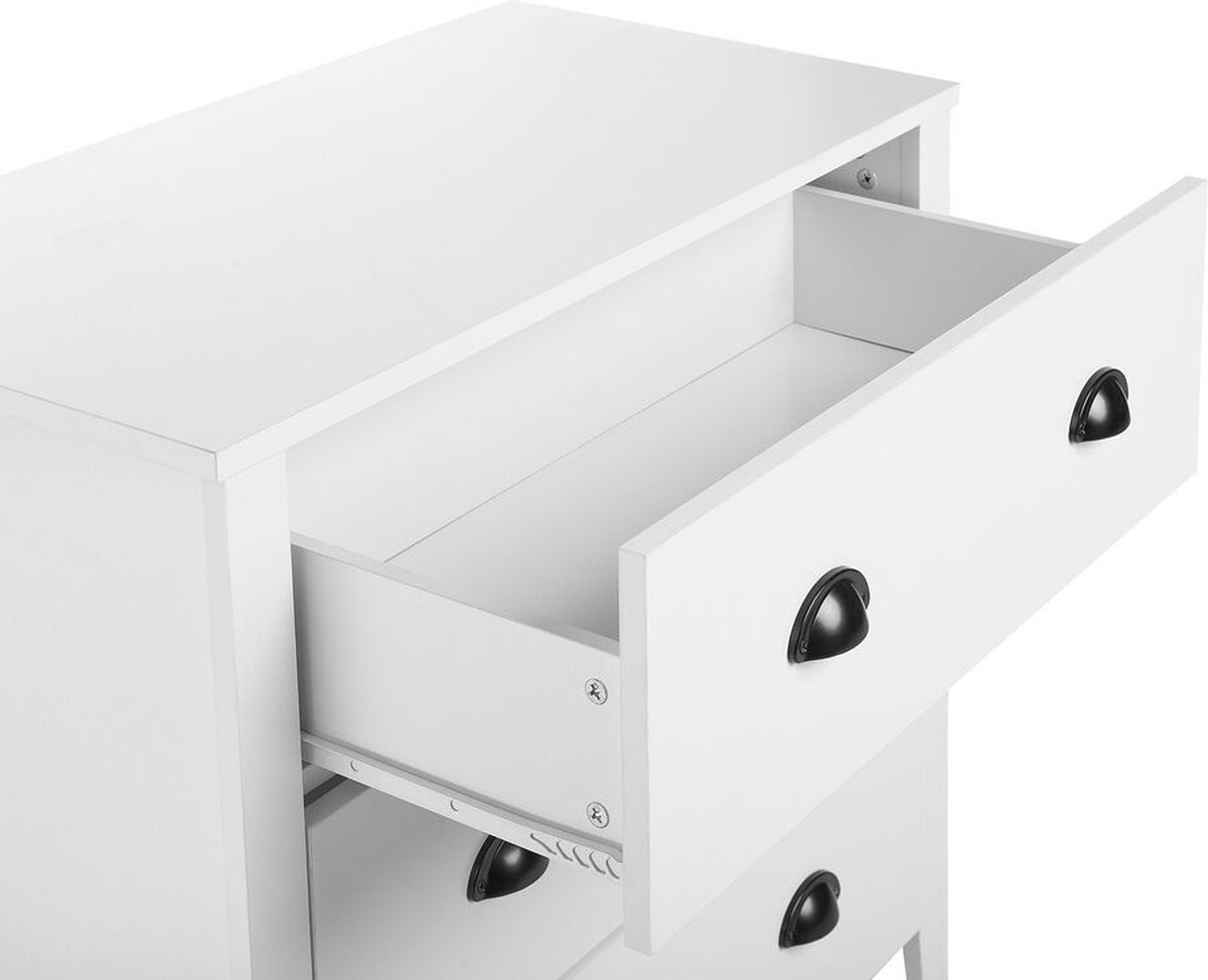 Beliani Donovan Commode Spaanplaat 40 X 80 Cm - Wit