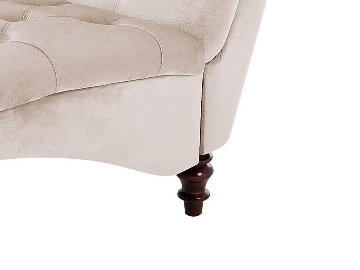 Beliani Muret Chaise Longue Fluweel 72 X 163 Cm - Beige