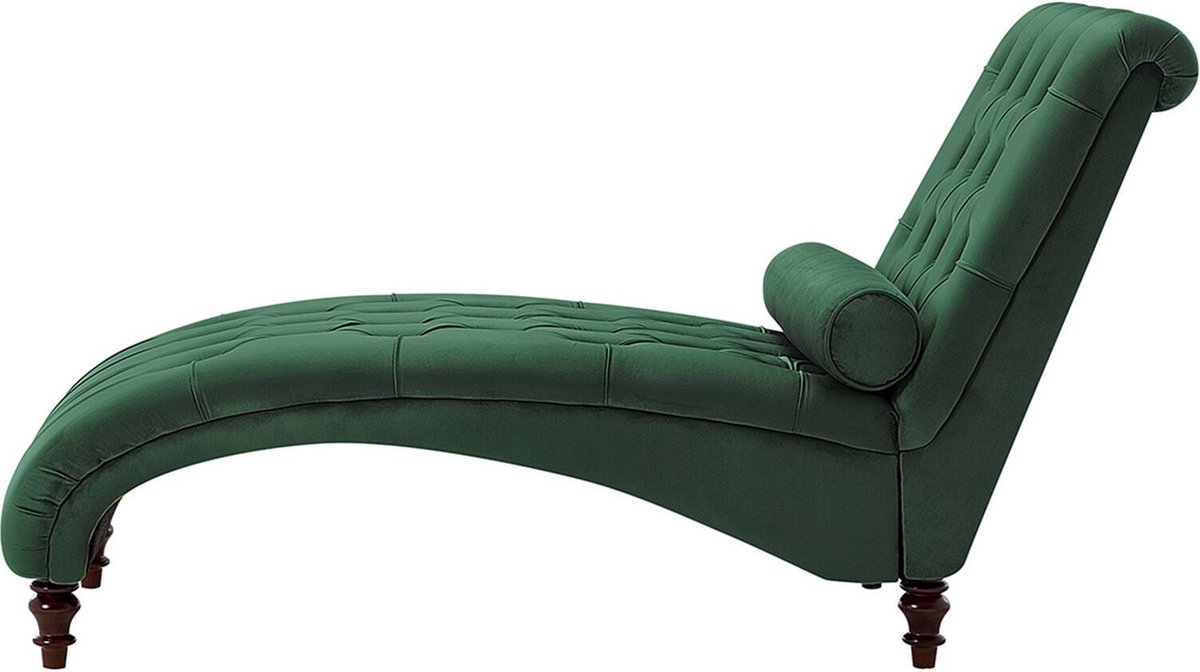 Beliani Muret Chaise Longue Fluweel 72 X 163 Cm - Verde