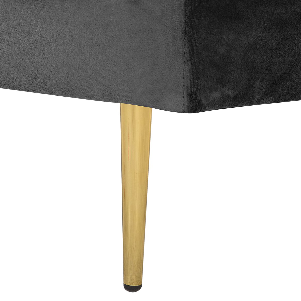 Beliani Miramas Chaise Longue Fluweel 79 X 171 Cm - Zwart