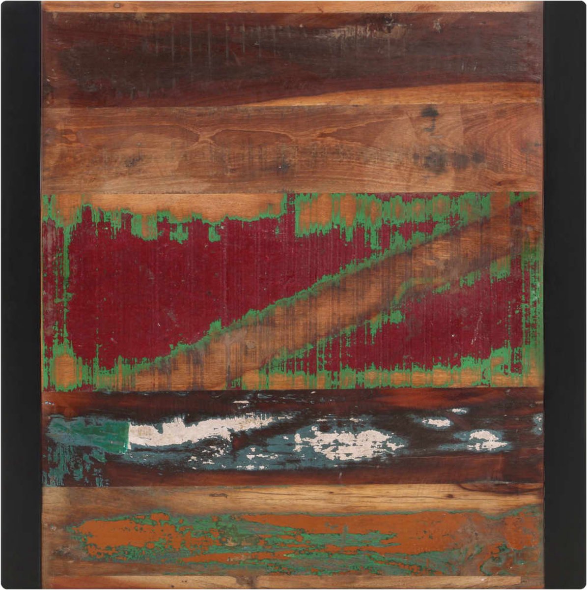 Vidaxl Eettafel 70x70x75 Cm Massief Gerecycled Hout - Zwart
