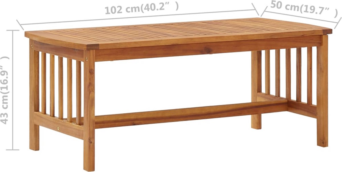 Vidaxl 3-delige Loungeset Massief Acaciahout - Bruin