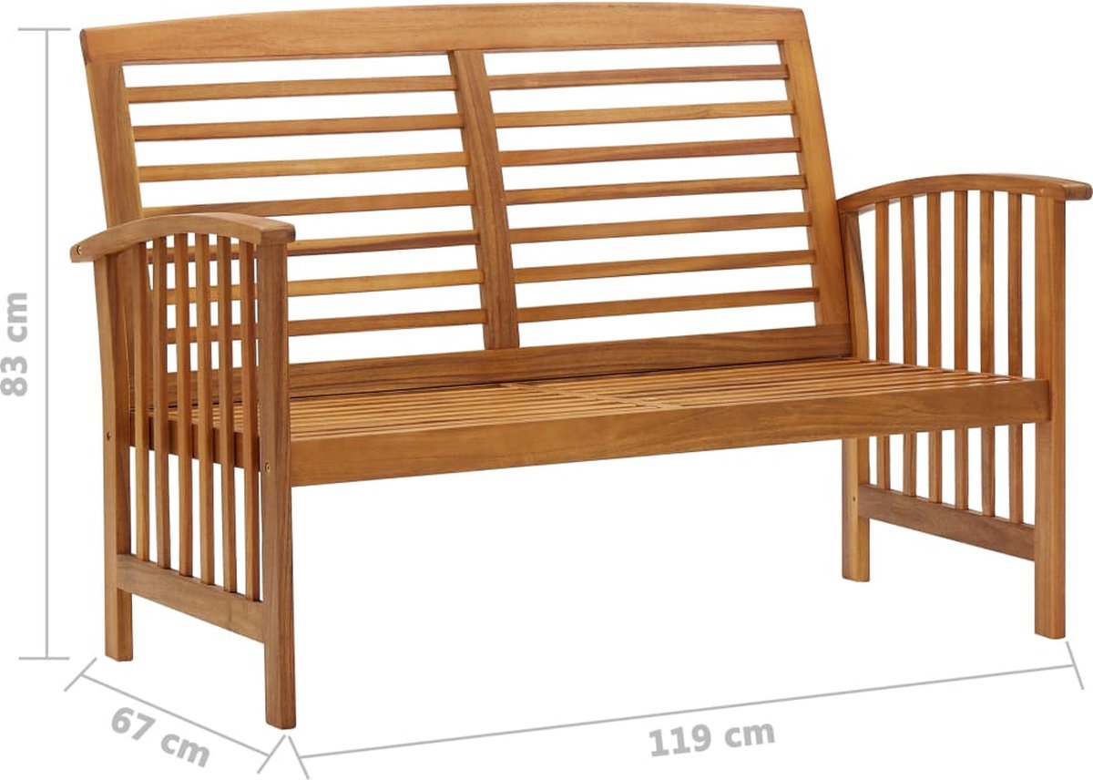 Vidaxl 3-delige Loungeset Massief Acaciahout - Bruin