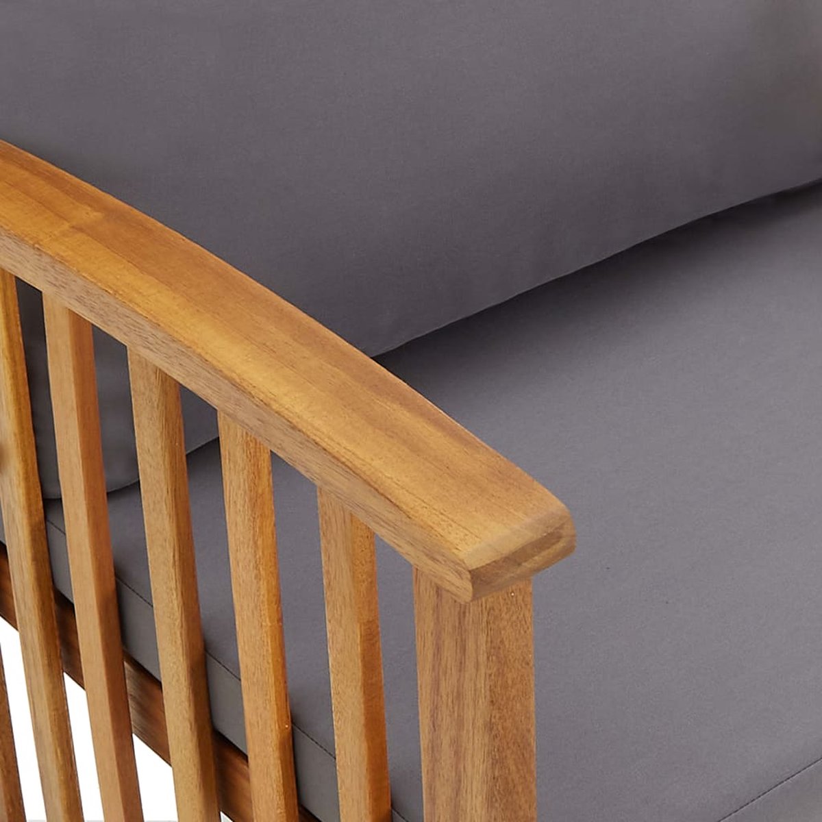 Vidaxl 5-delige Loungeset Met Kussens Massief Acaciahout - Grijs