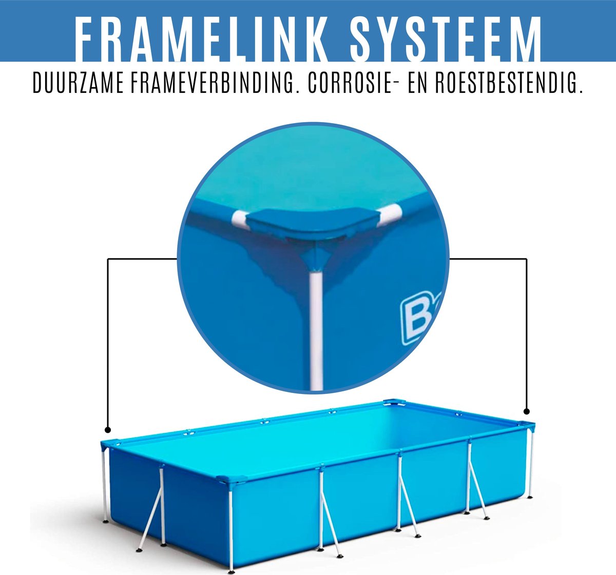 Bestway Steel Pro Frame Zwembad 400 X 211 X 81 Cm - Blauw