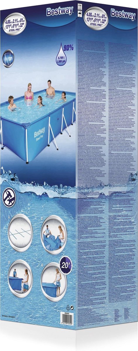 Bestway Steel Pro Frame Zwembad 400 X 211 X 81 Cm - Blauw