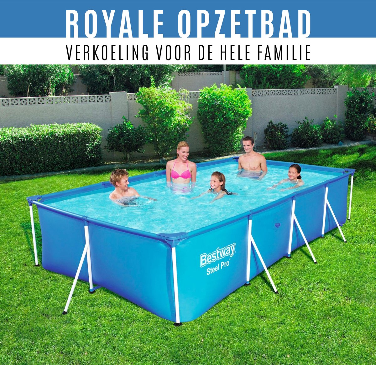 Bestway Steel Pro Frame Zwembad 400 X 211 X 81 Cm - Blauw