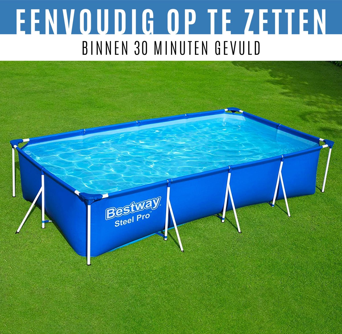 Bestway Steel Pro Frame Zwembad 400 X 211 X 81 Cm - Blauw