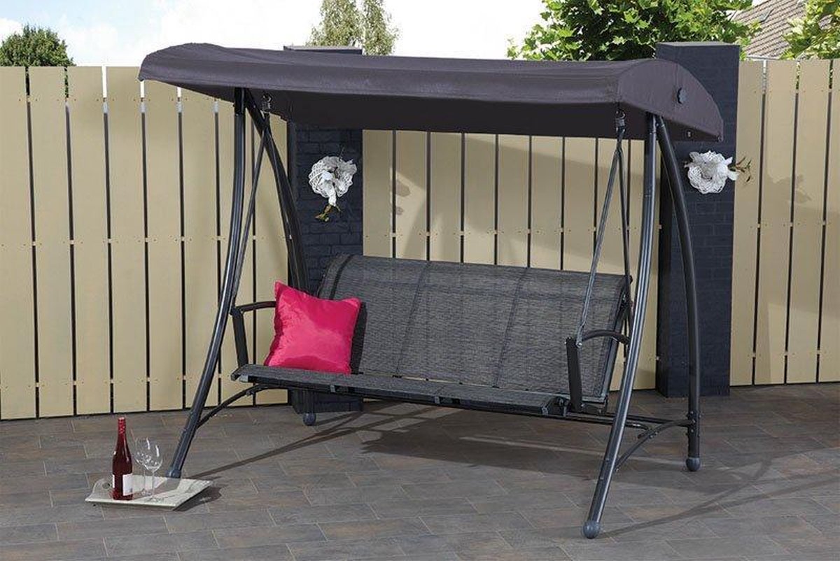 Garden Impressions Rubens Schommelbank 3-zits Donker-antraciet - Grijs