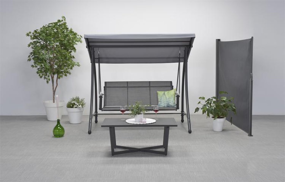 Garden Impressions Rubens Schommelbank 3-zits Donker-antraciet - Grijs