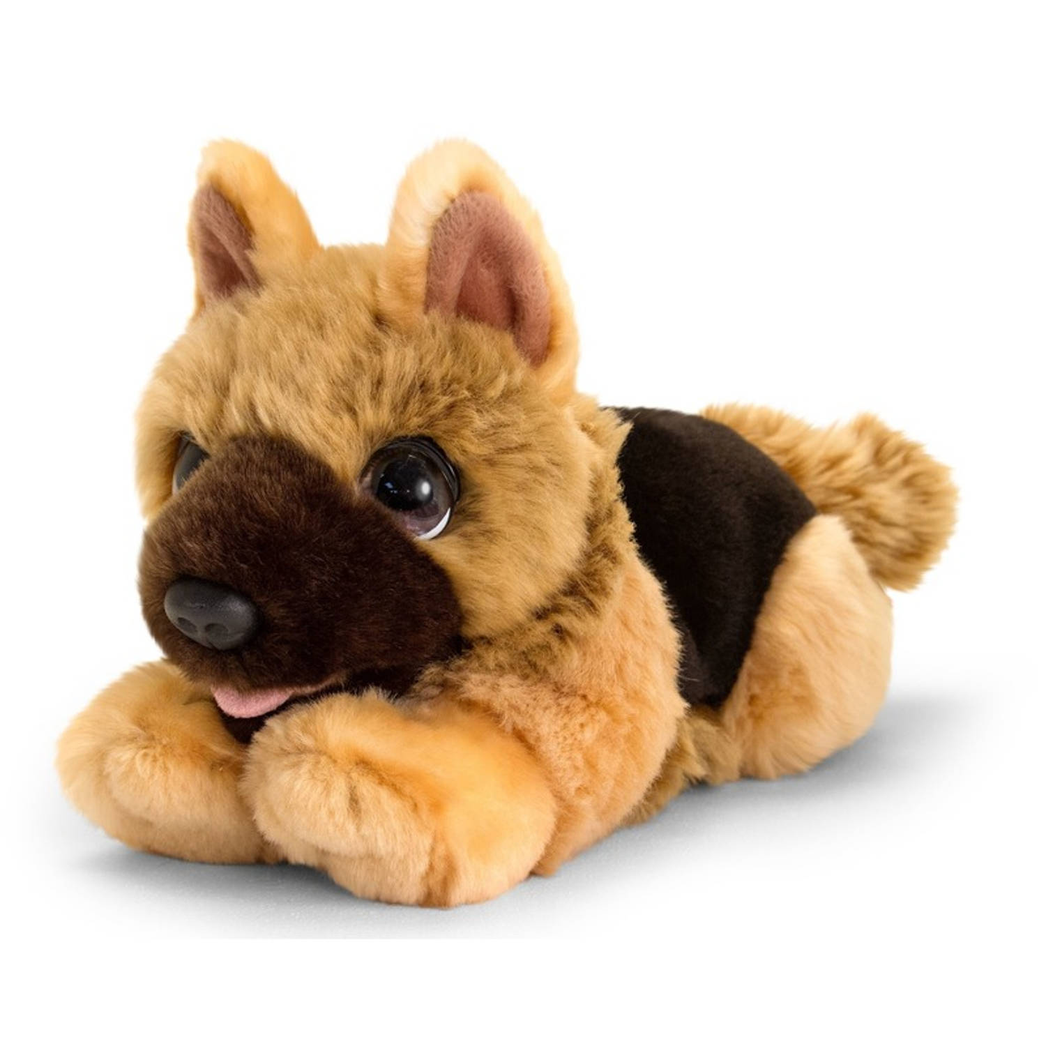 Keel Toys Pluche Herdershond Honden Knuffel 25 Cm - Honden Knuffeldieren - Speelgoed Voor Kind - Bruin