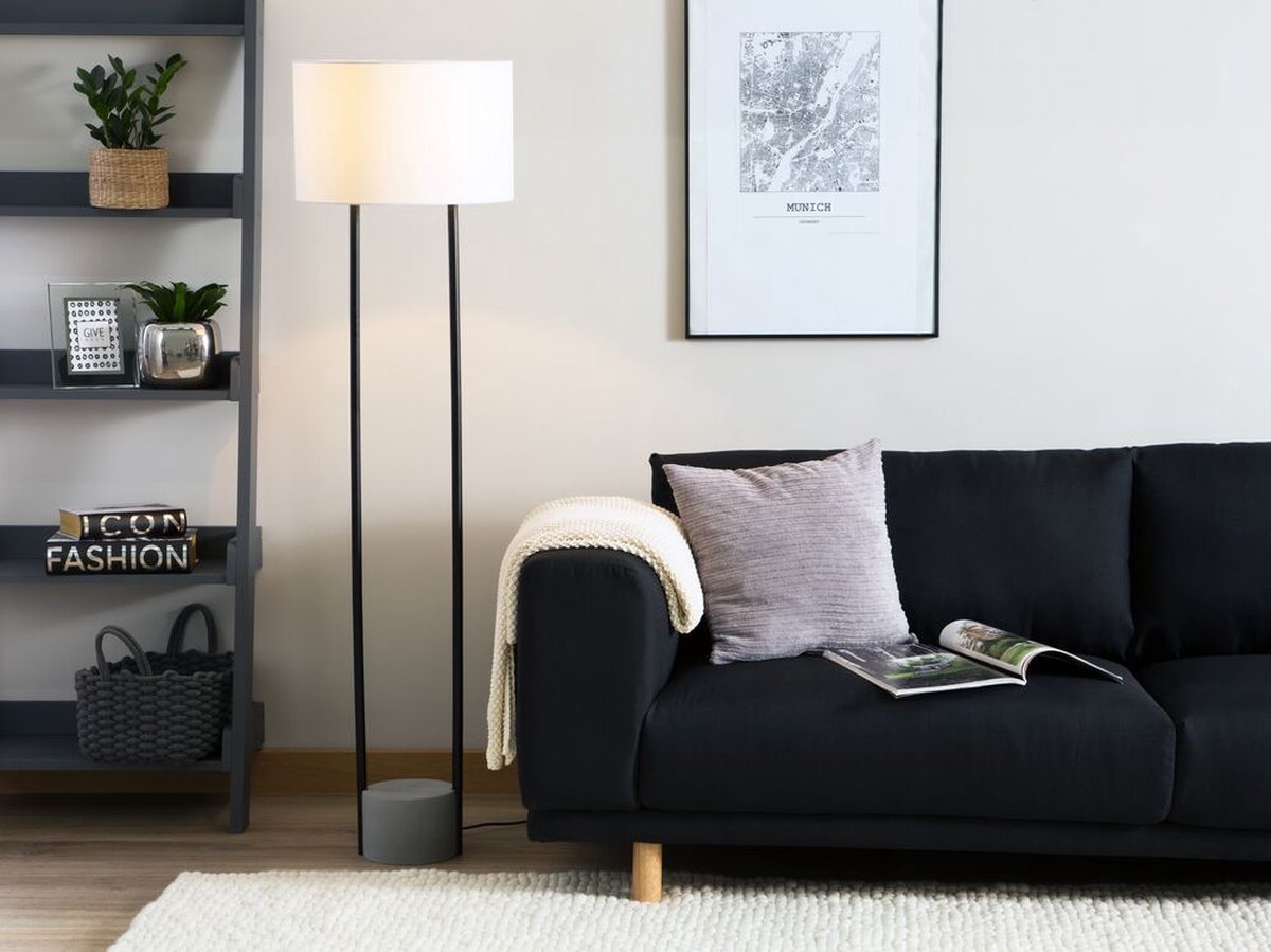 Beliani Remus Staande Lamp Metaal 41 X 41 Cm - Wit