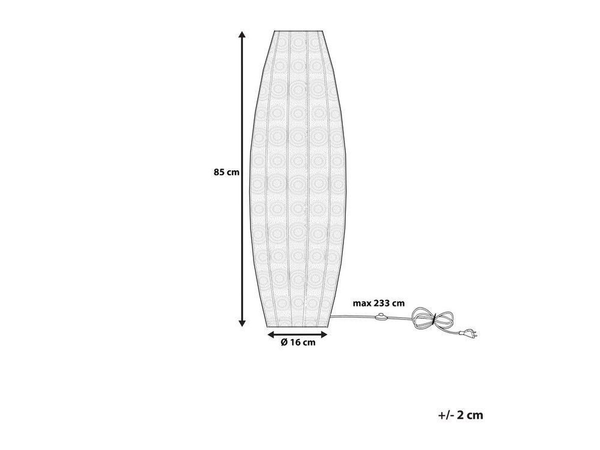 Beliani Maringa Staande Lamp Metaal 16 X 16 Cm - Silver
