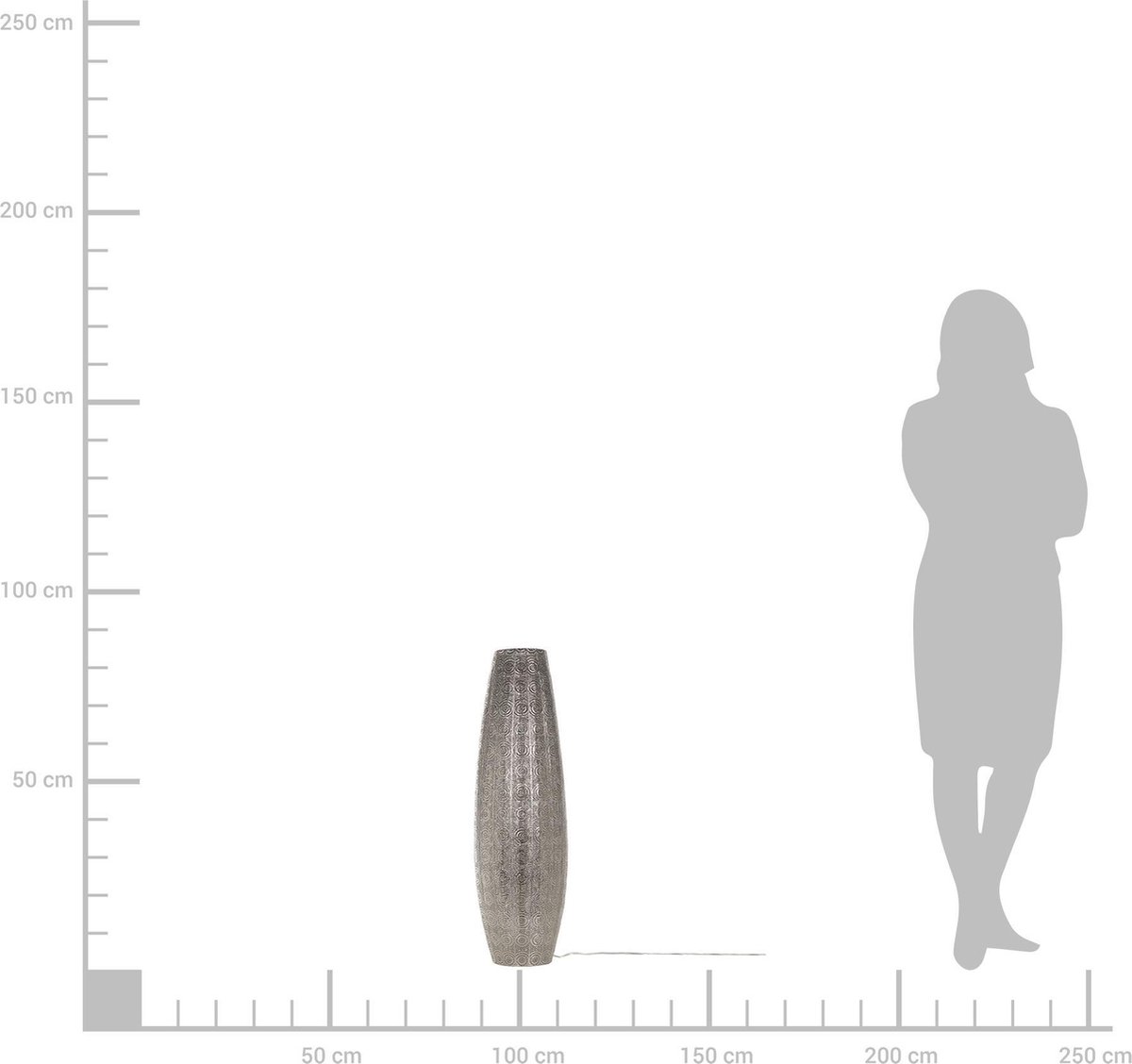 Beliani Maringa Staande Lamp Metaal 16 X 16 Cm - Silver