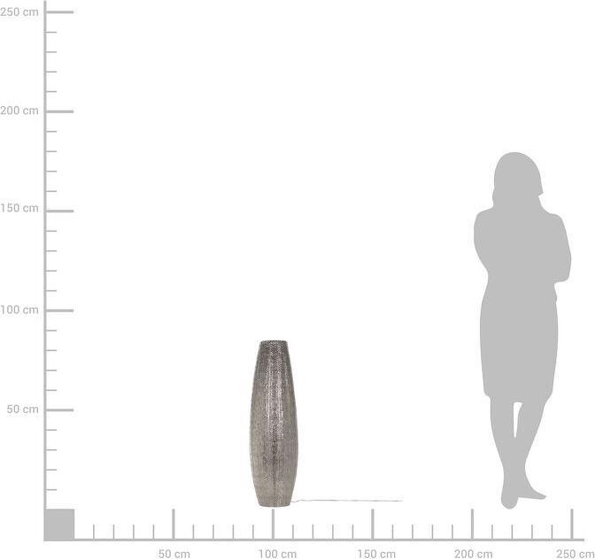 Beliani Maringa Staande Lamp Metaal 16 X 16 Cm - Silver