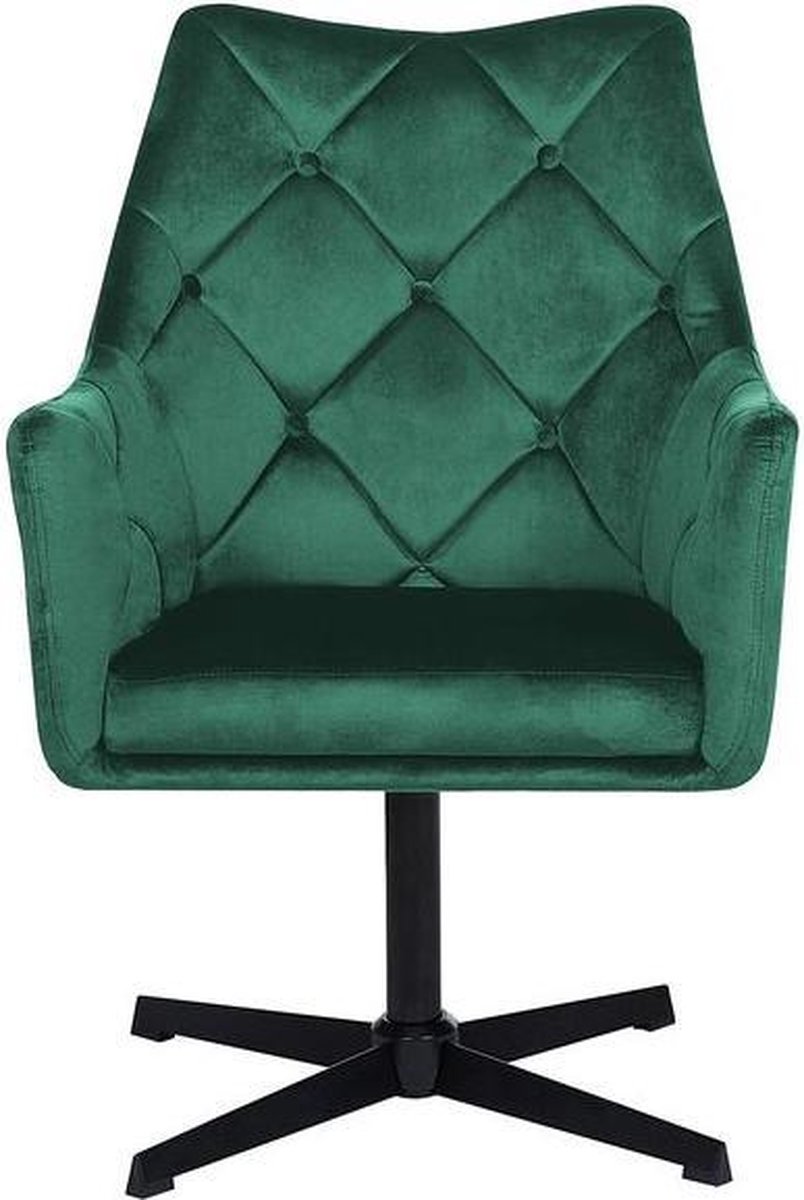 Beliani Vaksala Fauteuil Fluweel 73 X 61 Cm - Groen
