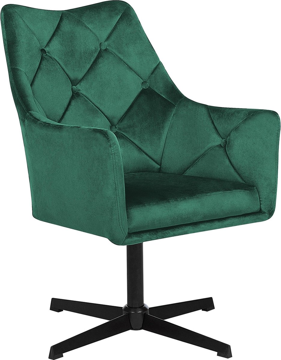 Beliani Vaksala Fauteuil Fluweel 73 X 61 Cm - Groen