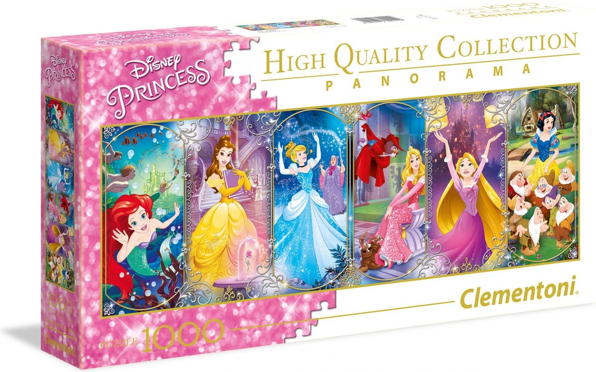 Clementoni Puzzel Panorama Disney Princess 1000 Stukjes