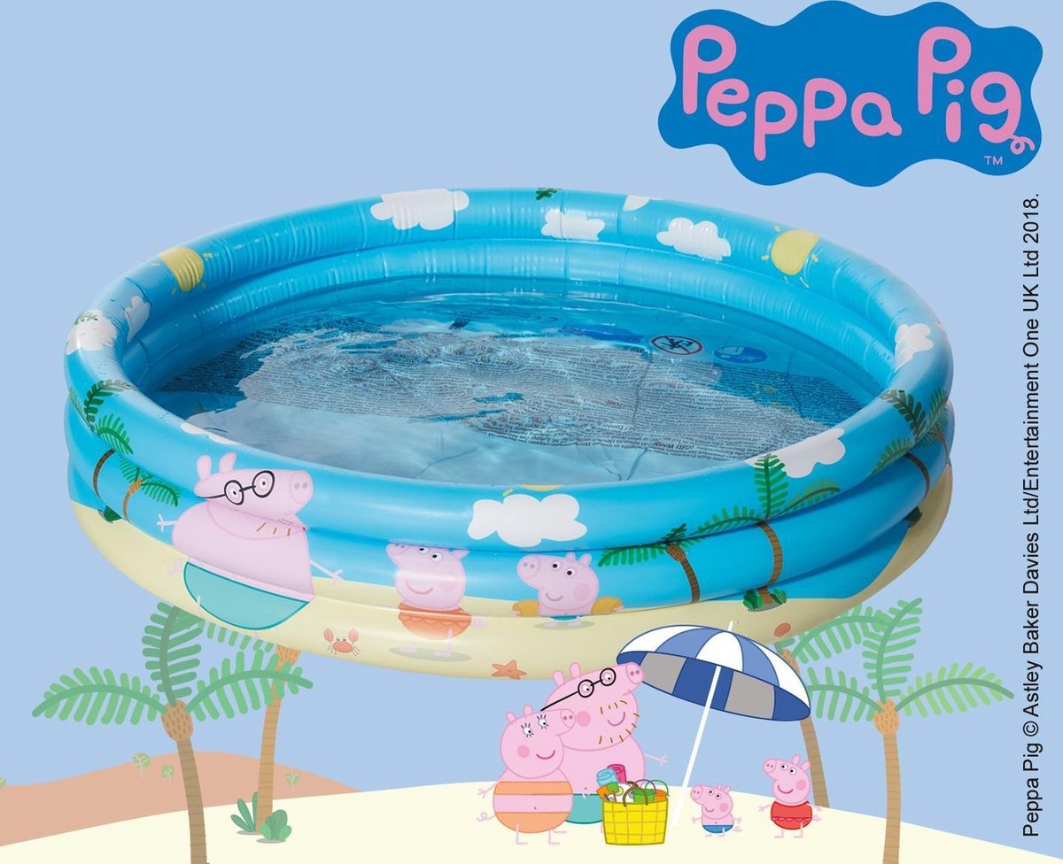 Happy People Opblaaszwembad Peppa Pig 100 X 23 Cm - Blauw