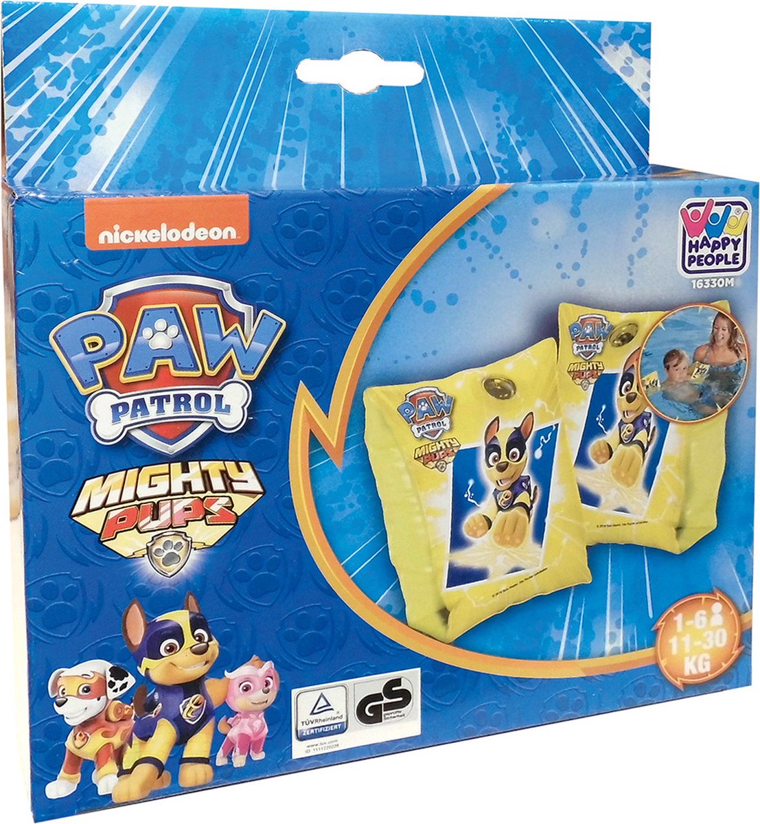 Happy People Zwemvleugeltjes Paw Patrol 23 X 15 Cm - Geel