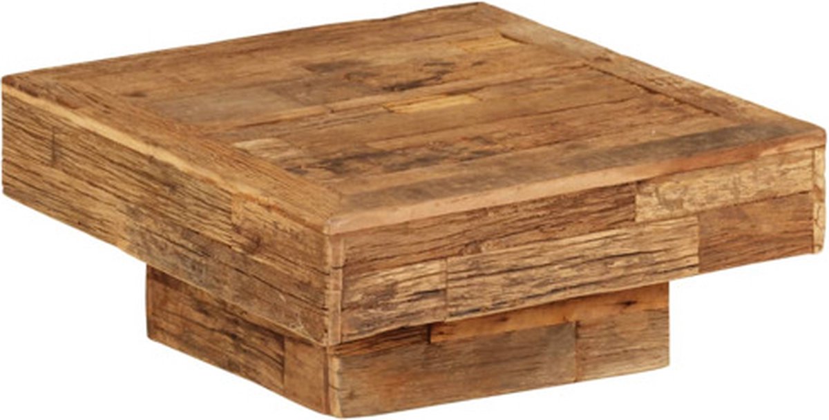 Vidaxl Salontafel 70x70x30 Cm Massief Gerecycled Bielshout - Bruin