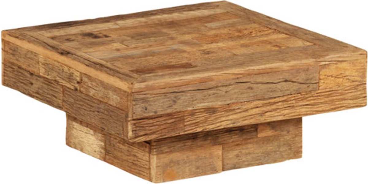 Vidaxl Salontafel 70x70x30 Cm Massief Gerecycled Bielshout - Bruin