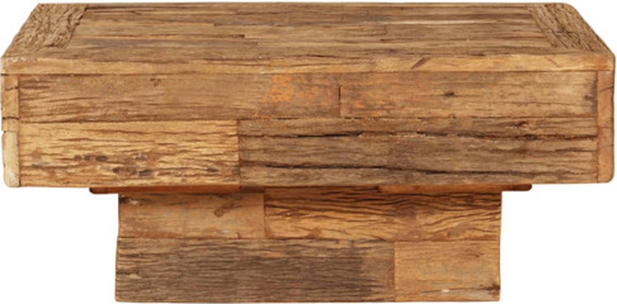 Vidaxl Salontafel 70x70x30 Cm Massief Gerecycled Bielshout - Bruin