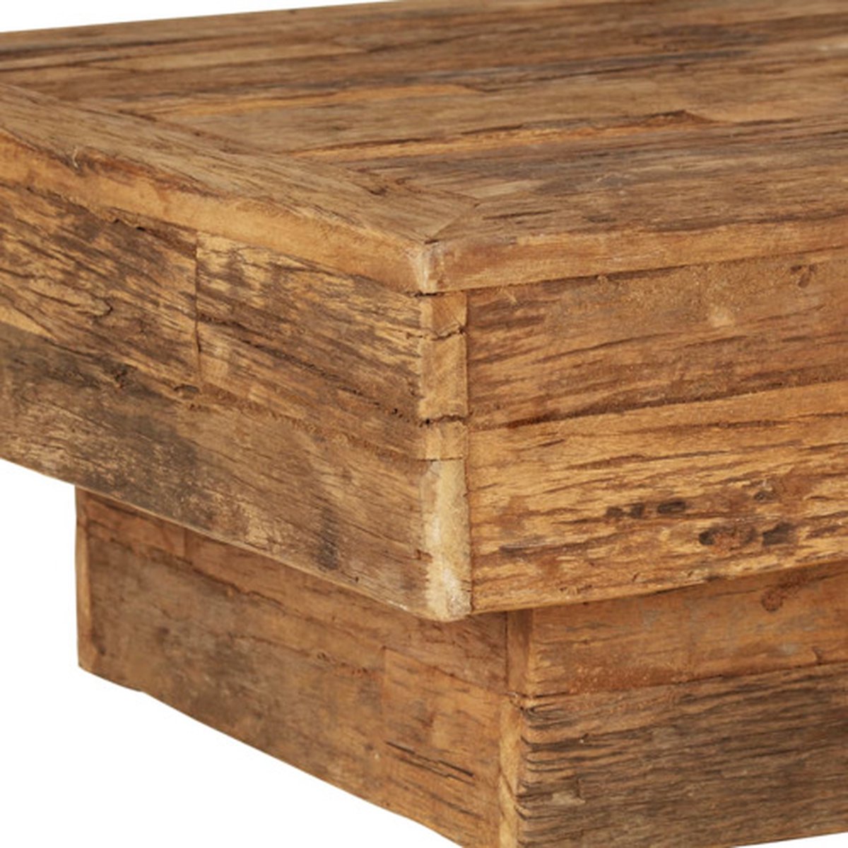 Vidaxl Salontafel 70x70x30 Cm Massief Gerecycled Bielshout - Bruin