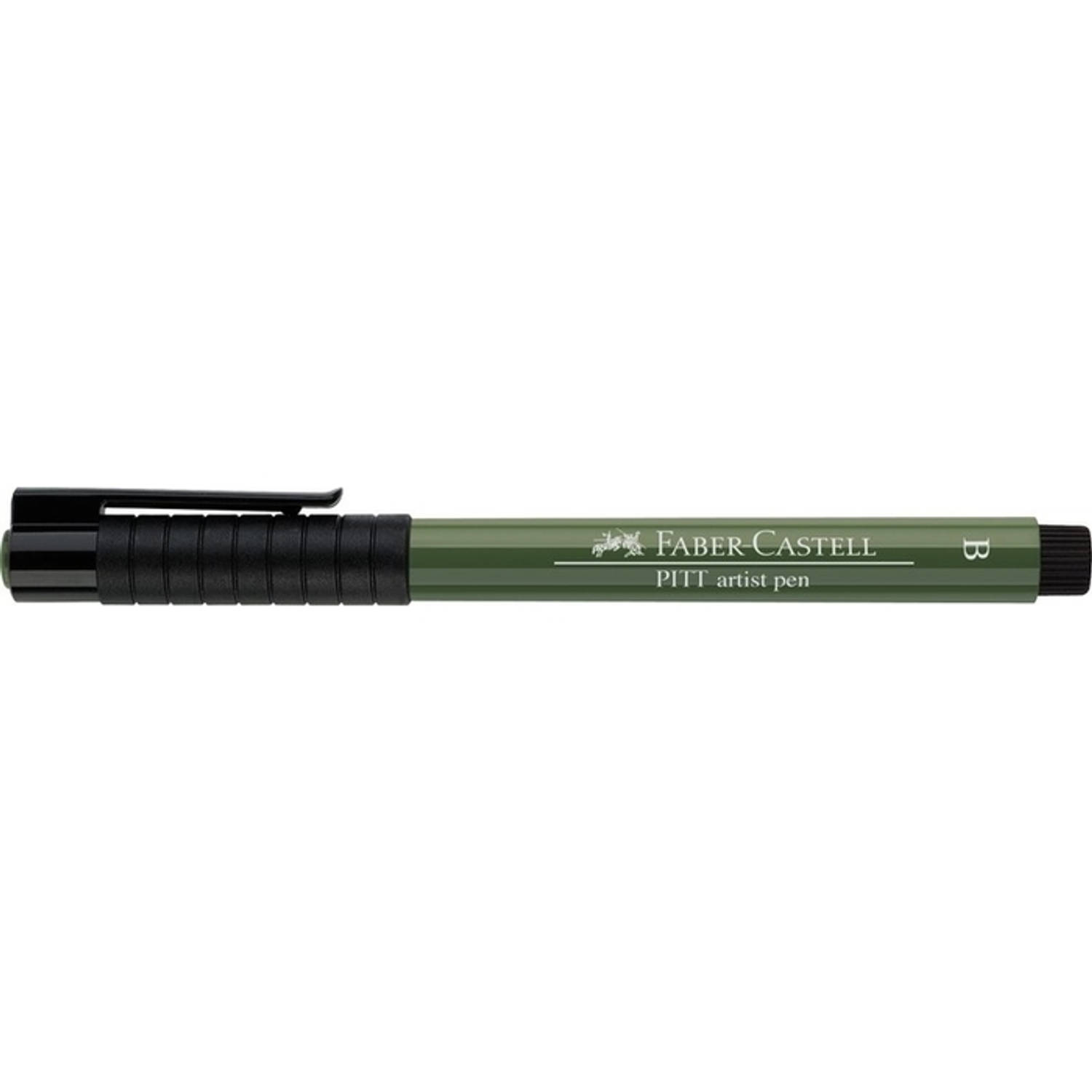 Faber Castell Tekenstift Faber-castell Pitt Artist Pen Brush 174 Chroom Opaak - Groen