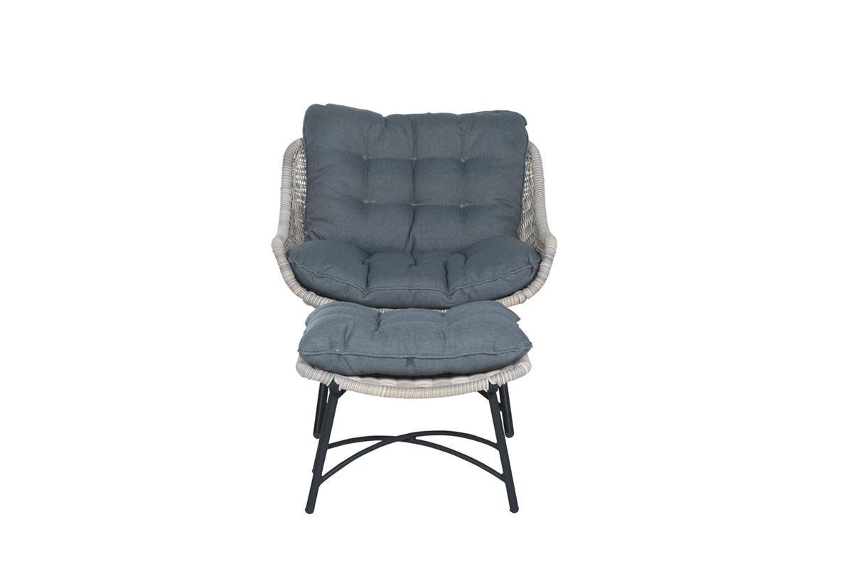 Garden Impressions Selene Relax Tuinstoel + Voetenbank - - Bruin