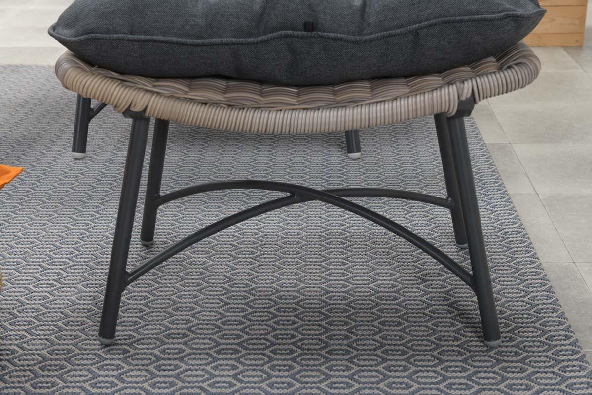 Garden Impressions Selene Relax Tuinstoel + Voetenbank - - Bruin