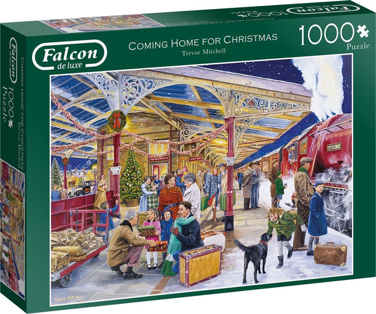 Falcon Legpuzzel Coming Home For Christmas 1000 Stukjes - Groen