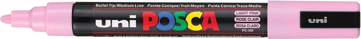 Posca Uni-ball Paint Marker Op Waterbasis Pc-5m Licht - Roze