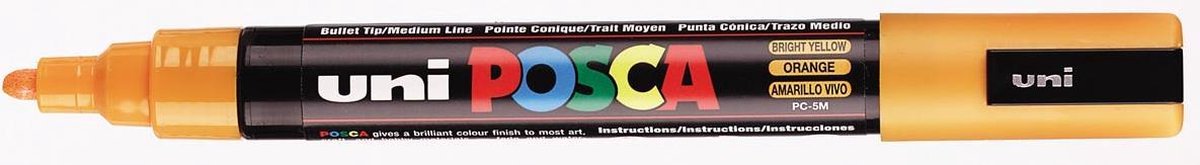 Posca Uni-ball Paint Marker Op Waterbasis Pc-5m Licht - Oranje